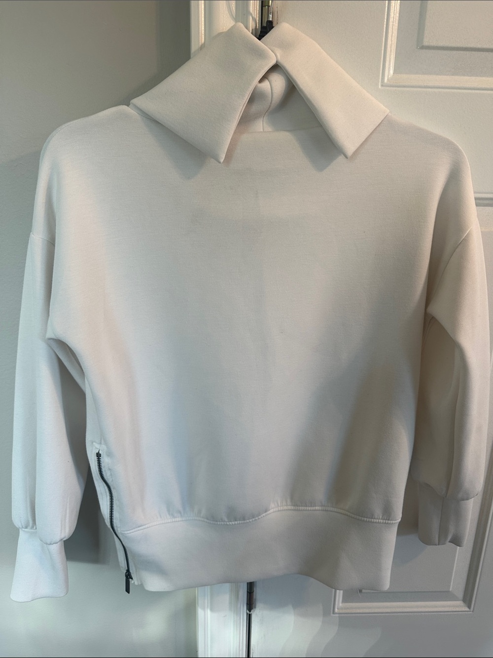 Cable & Gauge Off-White Funnel Neck Sweater - Picture 8 of 9